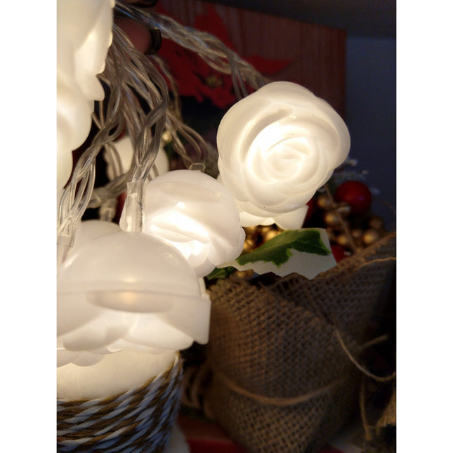 Instalatie de Craciun, ®, Tip Sir cu Baterii ,20 LED -uri, Trandafir