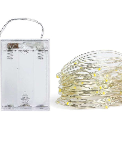 Instalatie de Craciun, ®, Tip Sir cu Baterii,30 LED-uri, Fir de Cupru