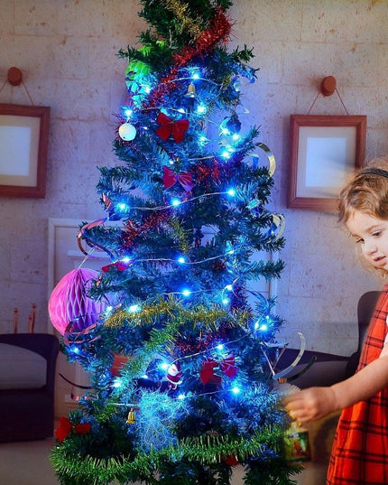 Instalatie de Craciun, ®, Tip Sir cu Baterii,30 LED-uri, Fir de Cupru