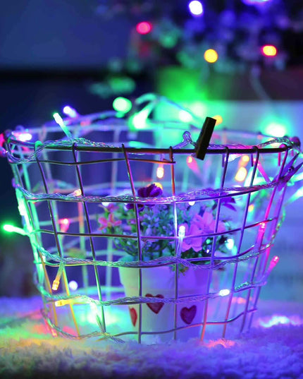 Instalatie de Craciun, Liniara,Baterii, 10 LED-uri