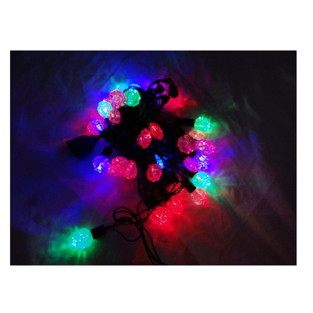 Instalatie de Craciun Liniara RGRB Yoto,din care Prelungitor 220V, 40 LED, Model Anise, Utilizare Interior/Exterior, Interconectabila, Fir