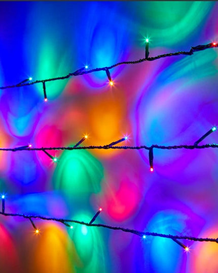 Instalatie de Craciun liniara Yoto,din care cablu priza 220V, 100 LED, 8 jocuri de lumini, controler, fir