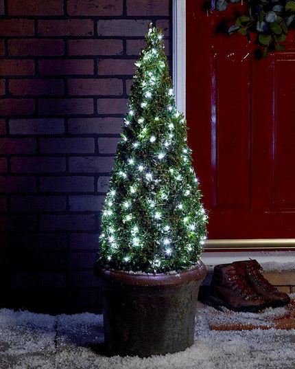 Instalatie de Craciun liniara Yoto,din care cablu priza 220V, 100 LED, 8 jocuri de lumini, controler, fir