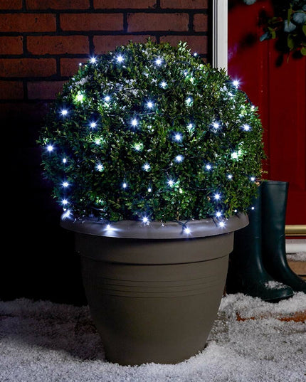 Instalatie de Craciun liniara Yoto,din care cablu priza 220V, 100 LED, 8 jocuri de lumini, controler, fir