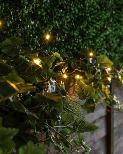 Instalatie de Craciun liniara Yoto,din care cablu priza 220V, 100 LED, 8 jocuri de lumini, controler, fir