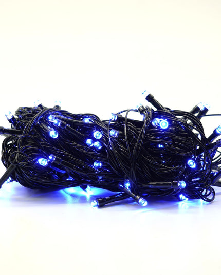 Instalatie de Craciun liniara Yoto,din care cablu priza 220V, 100 LED, 8 jocuri de lumini, controler, fir