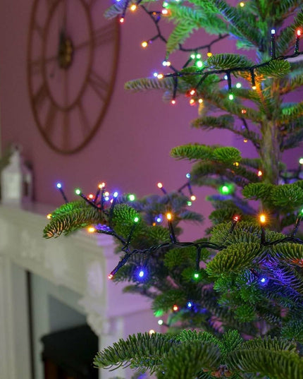 Instalatie de Craciun liniara Yoto,din care cablu priza 220V, 100 LED, 8 jocuri de lumini, controler, fir