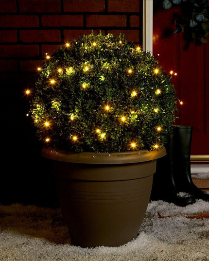 Instalatie de Craciun liniara Yoto,din care cablu priza 220V, 100 LED, 8 jocuri de lumini, controler, fir