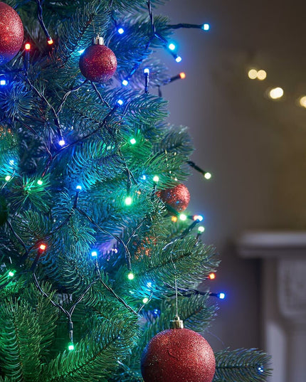 Instalatie de Craciun liniara Yoto,din care cablu priza 220V, 200 LED, 8 jocuri de lumini, controler, fir