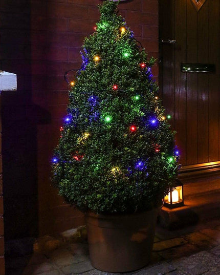 Instalatie de Craciun Liniara Yoto,din care Prelungitor 220V, 300 LED, 8 jocuri de lumini, Controler, Utilizare Interior/Exterior, Fir