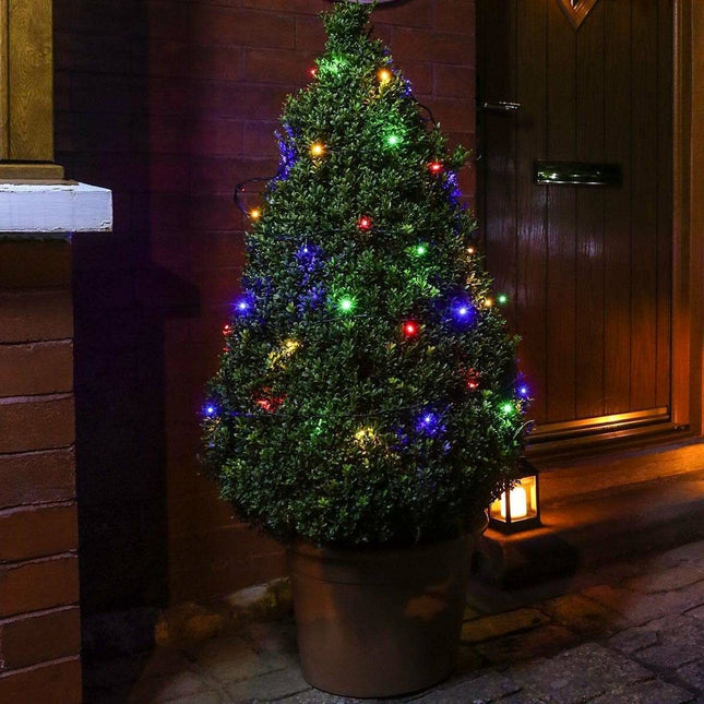 Instalatie de Craciun Liniara Yoto,din care Prelungitor 220V, 300 LED, 8 jocuri de lumini, Controler, Utilizare Interior/Exterior, Fir