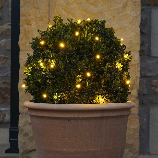 Instalatie de Craciun Liniara Yoto,din care Prelungitor 220V, 300 LED, 8 jocuri de lumini, Controler, Utilizare Interior/Exterior, Fir