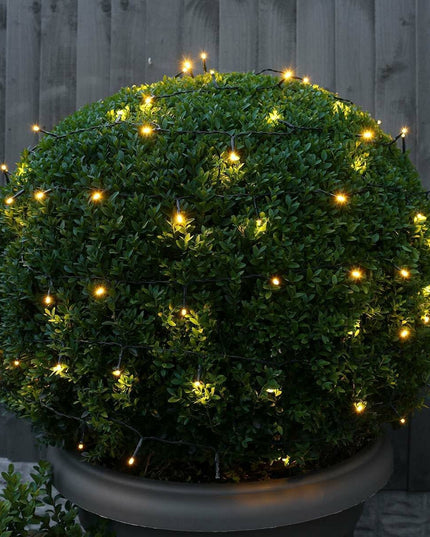 Instalatie de Craciun liniara Yoto,din care cablu priza 220V, 300 LED, 8 jocuri de lumini, beculet in 6 colturi, pentru interior, controler, fir