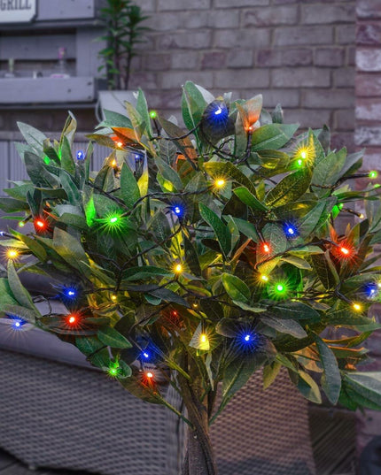 Instalatie de Craciun liniara Yoto,din care cablu priza 220V, 300 LED, 8 jocuri de lumini, controler, fir