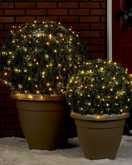 Instalatie de Craciun liniara Yoto,din care cablu priza 220V, 300 LED, 8 jocuri de lumini, controler, fir