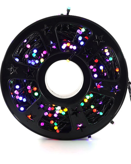 Instalatie de Craciun Liniara Yoto,Prelungitor 220V, 498 LED, 8 Jocuri de Lumini, Controler, Fir