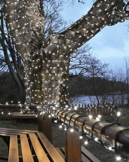 Instalatie de Craciun Liniara Yoto,Prelungitor 220V, 498 LED, 8 Jocuri de Lumini, Controler, Fir