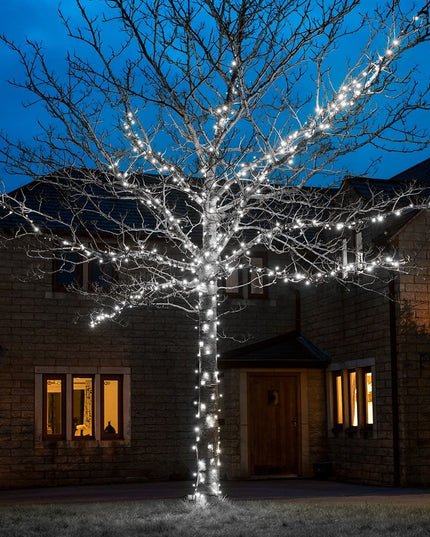 Instalatie de Craciun Liniara Yoto,Prelungitor 220V, 498 LED, 8 Jocuri de Lumini, Controler, Fir