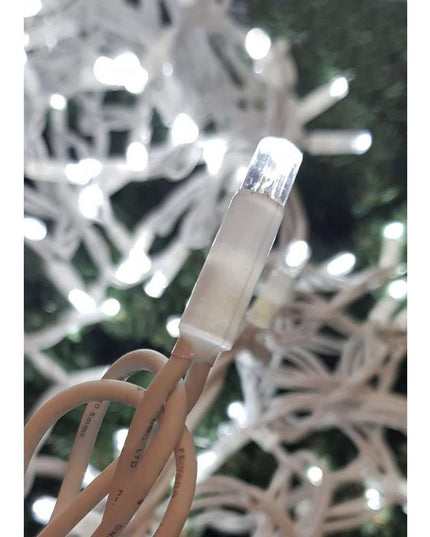 Instalatie de Craciun Premium ® Tip Franjuri, Flash, cu transformator,960 LED-uri, Interconectabila, Fir