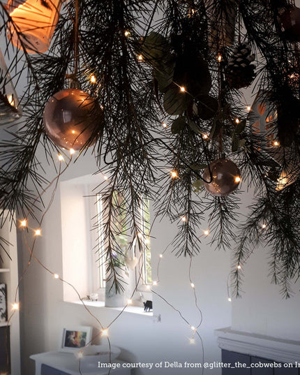 Instalatie de Craciun Tip Sir cu Baterii Fir Cupru 50 LED -uri