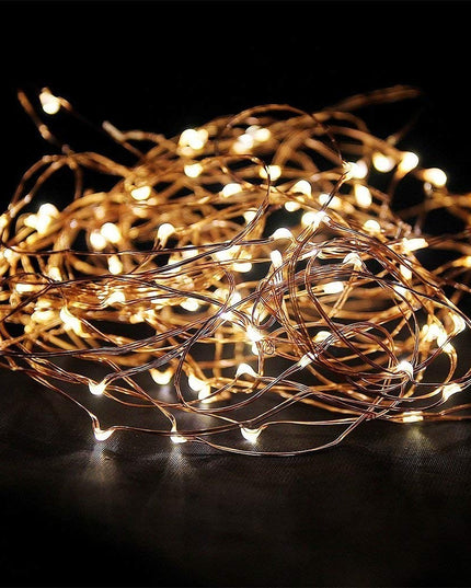 Instalatie de Craciun Tip Sir cu Baterii Fir Cupru 50 LED -uri