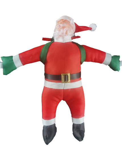 Instalatie LED de Craciun, cu Accesorii, Lumina Calda, Lungime , 8 Trepte, 120 de Luminite, 8 Moduri, Model Mos Craciun pe Scara