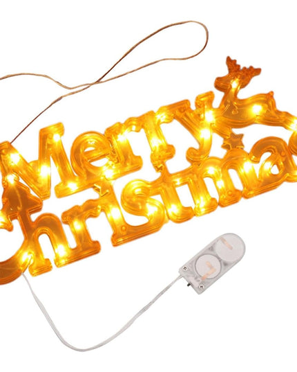 Instalatie LED de Craciun, Litere 3D, Merry Christmas, Lumina Calda, 27.5 x 10.5 x 1.4 cm