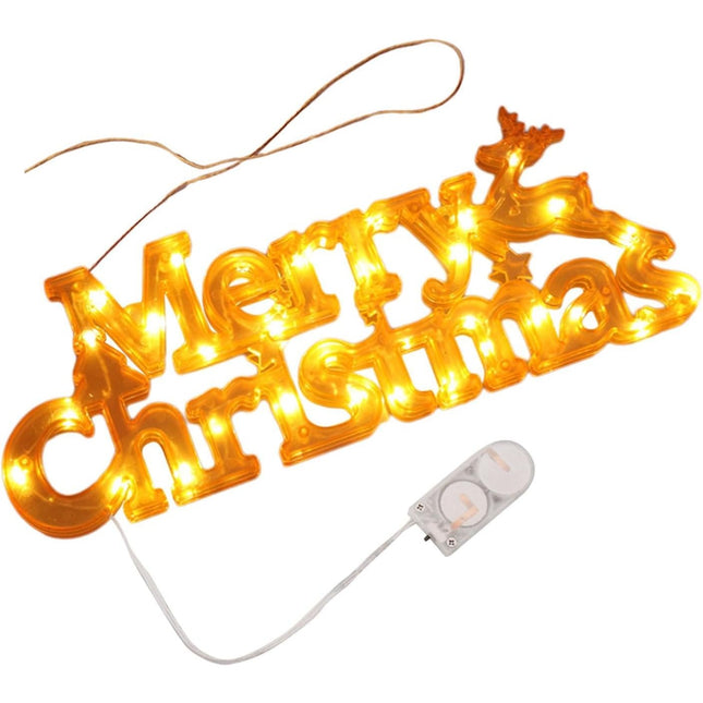 Instalatie LED de Craciun, Litere 3D, Merry Christmas, Lumina Calda, 27.5 x 10.5 x 1.4 cm