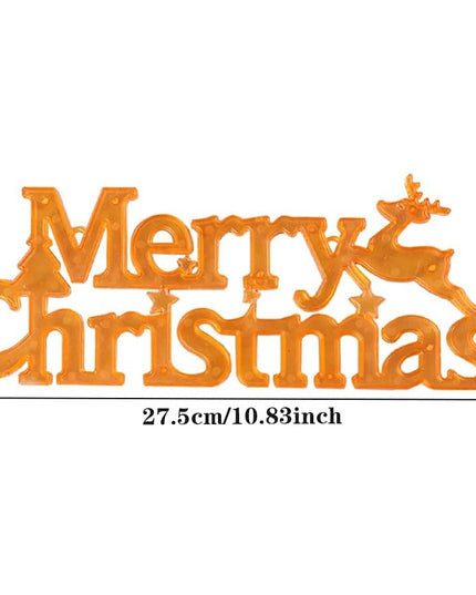 Instalatie LED de Craciun, Litere 3D, Merry Christmas, Lumina Calda, 27.5 x 10.5 x 1.4 cm