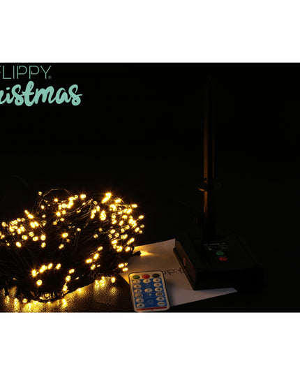 Instalatie luminoasa de Craciun cu LED, 300 LED-uri, 32 metri lungime, 8 programe, interior/exterior, incarcare solara