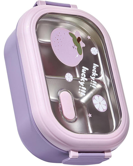 Cutie pentru Pranz sau Gustari, cu Doua Compartimente, pentru Copii si Adulti, Etansare, PP, Perfect pentru Scoala si Birou, 1000 mL, 22.5x14.5x8 cm