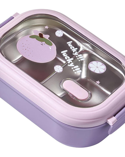 Cutie pentru Pranz sau Gustari, cu Doua Compartimente, pentru Copii si Adulti, Etansare, PP, Perfect pentru Scoala si Birou, 1000 mL, 22.5x14.5x8 cm