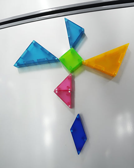 Joc Magnetic Tangram, 7 Piese Magnetice, Forme Geometrice, 3 Ani, EVA, ABS, Magnet, 10.5 x 10.5 x 2.2 cm