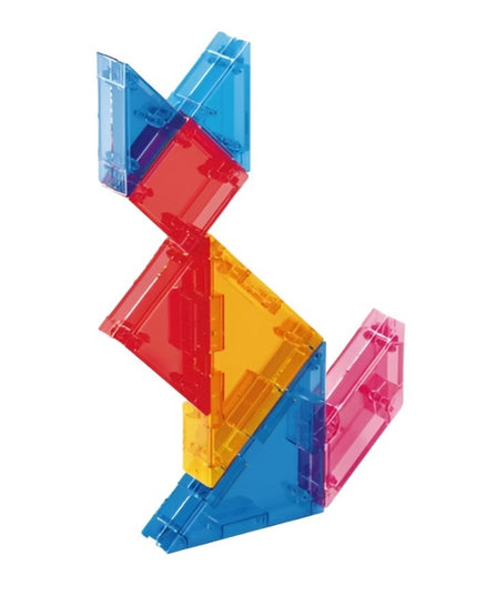Joc Magnetic Tangram, 7 Piese Magnetice, Forme Geometrice, 3 Ani, EVA, ABS, Magnet, 10.5 x 10.5 x 2.2 cm