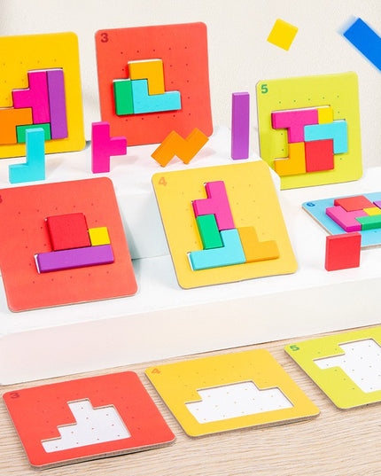 Joc Interactiv, Tip Puzzle, din Lemn, +3 Ani, 128 Piese, 15 x 17 x 3.5 cm