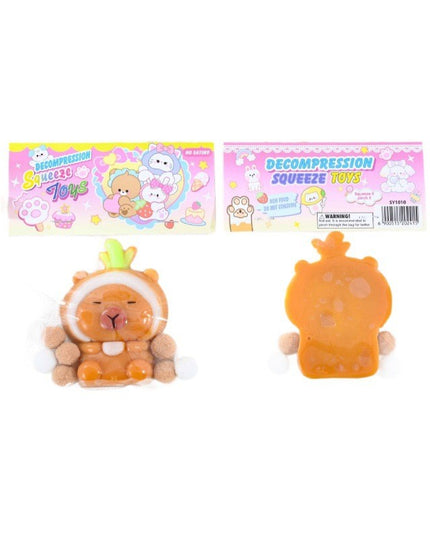 Jucarie Antistres Squishy, cu Revenire Lenta, Model Capybara, 7cmx6.5 cm, din TPR, Ambalaj