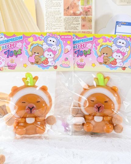 Jucarie Antistres Squishy, cu Revenire Lenta, Model Capybara, 7cmx6.5 cm, din TPR, Ambalaj