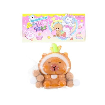 Jucarie Antistres Squishy, cu Revenire Lenta, Model Capybara, 7cmx6.5 cm, din TPR, Ambalaj