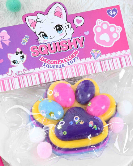 Jucarie Antistres Squishy, Labuta de Pisica Squeeze Toys, cu Revenire Lenta, 7.5 cm, Model 270514