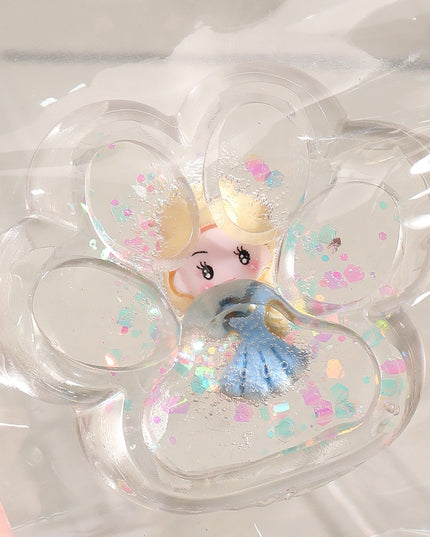 Jucarie Antistres Squishy, Labuta de Pisica Pufoasa, cu Revenire Lenta, 7 x 6.5 cm, Model Printesa
