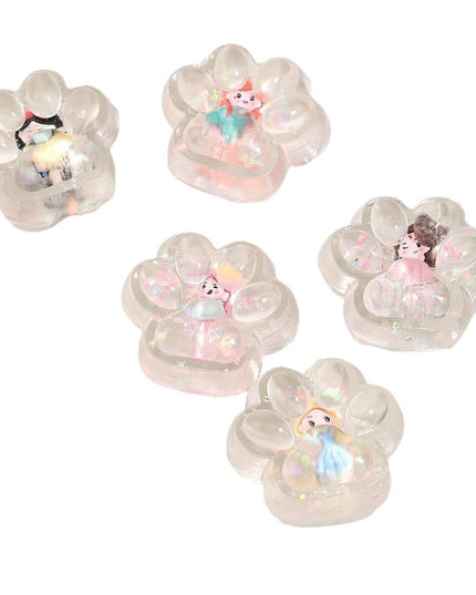 Jucarie Antistres Squishy, Labuta de Pisica Pufoasa, cu Revenire Lenta, 7 x 6.5 cm, Model Printesa