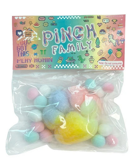 Jucarie Antistres Squishy, cu Revenire Lenta, Squeeze Pinch Family, Model Labuta de Pisica Pufoasa, 6x6 cm, 70g, Ambalaj
