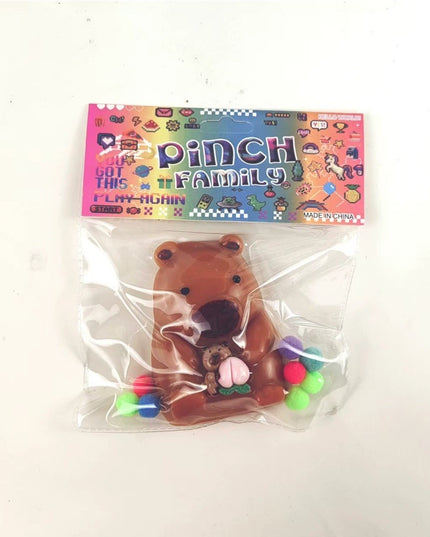 Jucarie Antistres Squishy, cu Revenire Lenta, Squeeze Pinch Family, Model Urs, Ambalaj , 4.5 x 7.2 cm