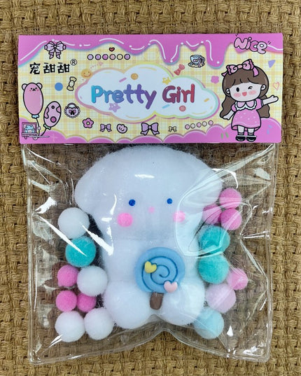 Jucarie Antistres Squishy, cu Revenire Lenta, Squeeze Pretty Girl, Model Animalut, Ambalaj