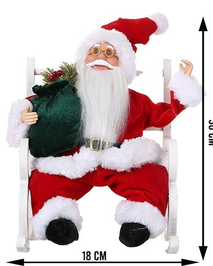 Jucarie decorativa, Mos Craciun, x , grosime , lana, tesatura de plus, poliester, interior/exterior