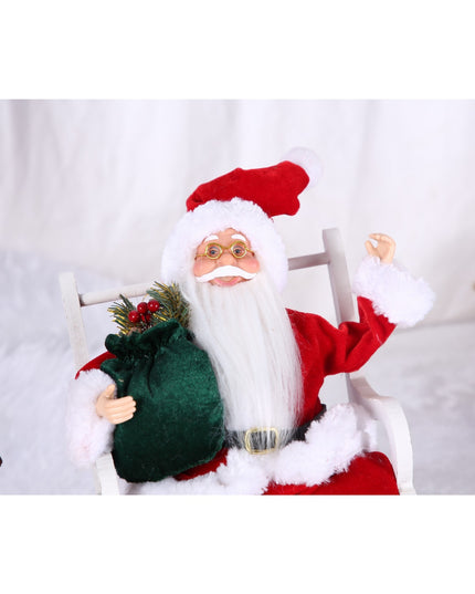 Jucarie decorativa, Mos Craciun, x , grosime , lana, tesatura de plus, poliester, interior/exterior