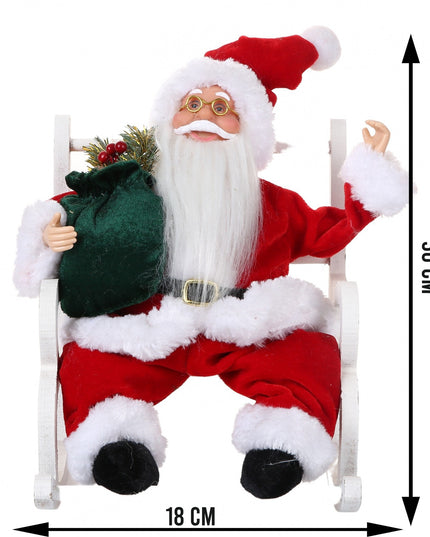 Jucarie decorativa, Mos Craciun, x , grosime , lana, tesatura de plus, poliester, interior/exterior