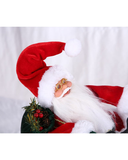 Jucarie decorativa, Mos Craciun, x , grosime , lana, tesatura de plus, poliester, interior/exterior