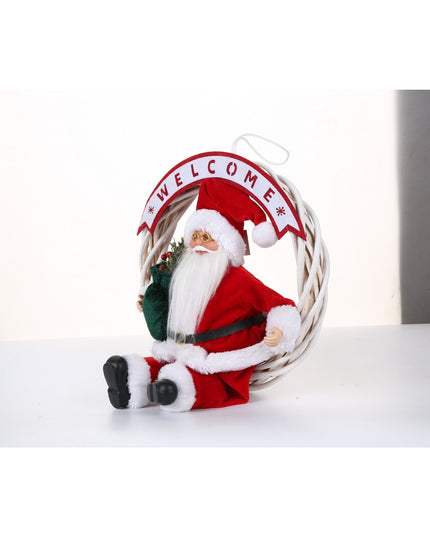 Jucarie decorativa, Mos Craciun, x , grosime , lana, tesatura de plus, poliester, interior/exterior