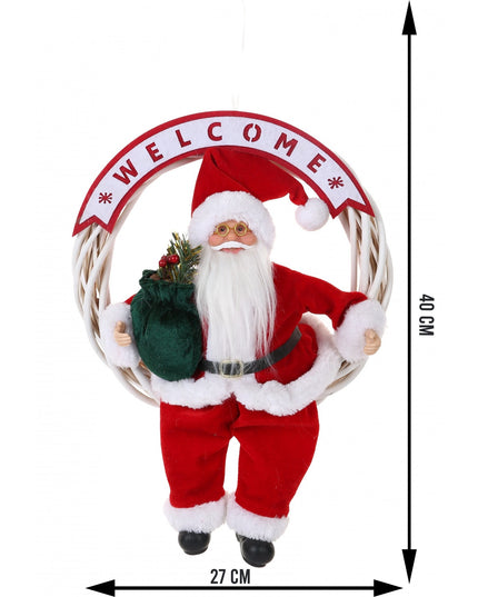 Jucarie decorativa, Mos Craciun, x , grosime , lana, tesatura de plus, poliester, interior/exterior